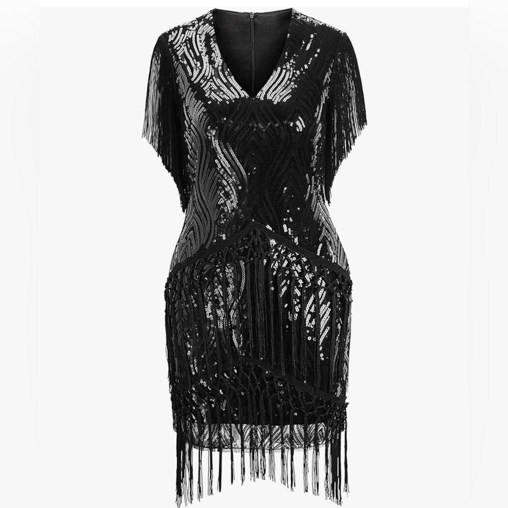 Costume Roaring 20’s Black Flapper Costume - Size 12/14